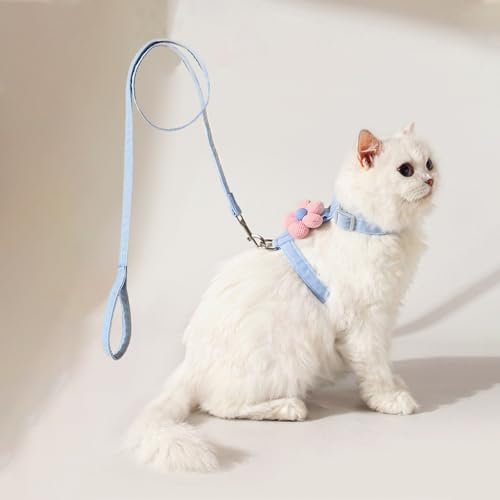 CiuGear Katzengeschirr mit Leine, Ausbruchsicher Verstellbar Katzenweste Geeignet für kleinere Katzen
