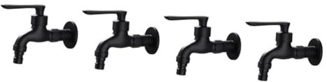 HOMSFOU 4 Stück küchenwasserhahn kitchen faucet wasserhähne für bad bathroom tap Einhand-Küchenarmatur Badezimmer Wasserhahn Zapfhahn Kaltwasserhahn Badezimmerarmaturen alles Bronze Black