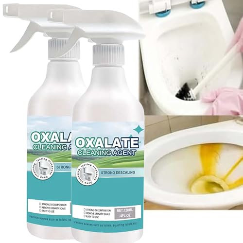 Oxalic Acid Cleaner,Multi-purpose Efficient Stain Remover spray,High Concentration Oxalic Acid Toilet All-purpose Cleaner for Bathroom,Highly Effective Toilet Cleaner for Floor Tile Countertop (2)