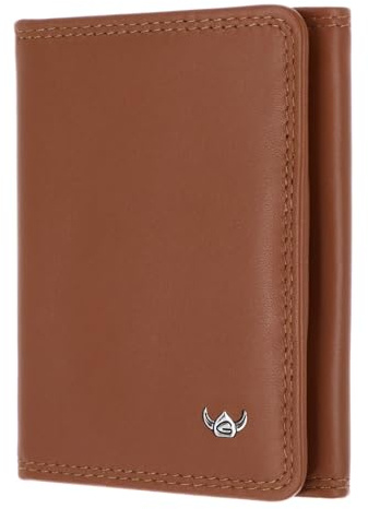 Golden Head Leder Kartenetui Polo RFID Protect Minischeintasche 1012 Cognac braun