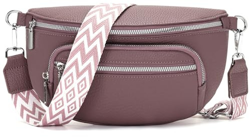 Sasrymnl kleine bauchtasche damen beige umhängetasche damen klein gürteltasche Veganes Leder handtasche crossbody bag