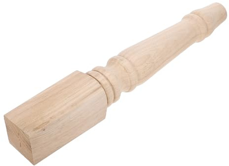 JOINPAYA Pied de Table à Manger en Bois Non Peint Style Ferme Rustique, Support Solide pour Meubles et Bancs, pour Salon ou Chambre, Finition Traditionnelle Khaki