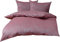 Mako Satin Damast Paisley Bettwäsche Garnitur Davos 240x220 + 2X 80x80 rot - grau