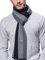 WANYING Winter Herbst Herren Strickschal 6% Wolle Gestrickter Schal Casual Business Gentleman - 180 * 30 cm Gestreift Schwarz Grau