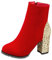 Cocey Damen Blockabsatz Stiefel (Rot, 41 EU)