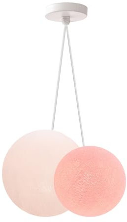 CREATIVECOTTON Hängelampe mit handgearbeiteten Kugeln (Mädchenzimmer, 2-flammig)