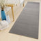 TAPISO Luxury Läufer Teppich Flur Korridor Kurzflor Brücke Schlafzimmer Designer Modern Grau Einfarbig Innenbereich ÖKOTEX 80 x 220 cm