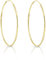 DTPsilver® Creolen Gold 50mm - 925 Sterling Silber Gelb Vergoldet Creolen Ohrringe - Mittelgroße/Groß - Dicke 1.2 mm