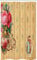 ABAKUHAUS Vintage Schmaler Duschvorhang, Romantische Rosen Babypuppe, Badezimmer Deko Set aus Stoff mit Haken, 120 x 180 cm, Sanbrown Hellrosa und Hot Pink
