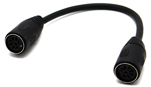 MIDI 8-poliges Big Din Kabel, Disscool MIDI Big Din 8-polige Buchse auf 8-polige Buchse, Audio-Stereo-Kabeladapter für Computer (0,2 m)
