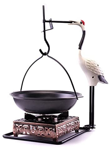 MNSSRN Restaurant Creative Hot Pot Server, Nicht-Stick-Topf-Haushalt/Restaurant Hot Pot Alkohol Ofen Slow Cooker Trockener Topf tragbarer Außenbereich,28cm
