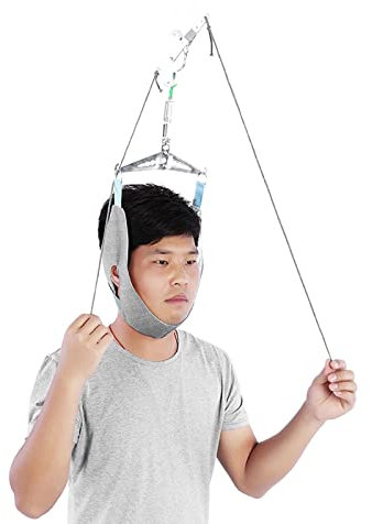 Nackenstrecker Nackentraktion Verstellbares Zervikales Nackentraktionsgerät Nackendehner Zur Linderung von Nackenschmerzen Physiotherapie Nackenkorrekturdehner für die Halswirbelsäule über der Tür