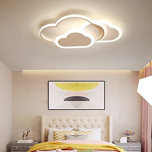 Futchoy LED Deckenleuchte Dimmbare Deckenlampe 42W 4000lm 3000k~7500k Moderne Wolken Kinderzimmerlampe 55cm für Schlafzimmer Wohnzimmer Kinderzimmer