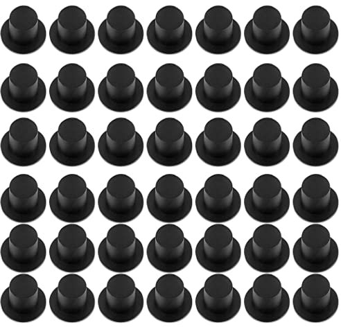 SMELEYOU Weihnachts-Mini-Zylinder Mini-Zylinder Schwarzer Mini-Zylinder Miniatur-Zylinder Kunststoff Schwarz Miniatur-Zylinder DIY Handwerk Für Party 50 Stücke