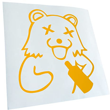 Kiwistar - Autoaufkleber - Gelb - 24x26cm Pedobär Trinker Aufkleber für Auto, Laptop, Fahrrad, LKW, Motorrad mehrfarbig JDM Decal Racing