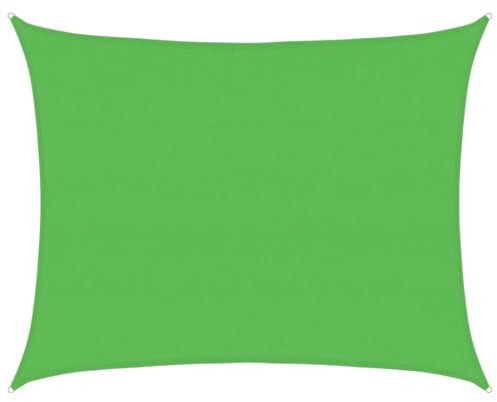 vidaXL Voile d'Ombrage Protection Ecran Solaire Voile de Parasol Anti UV Jardin Patio Terrasse Balcon Extérieur 160 g/m² Vert Clair 6x8 m PEHD