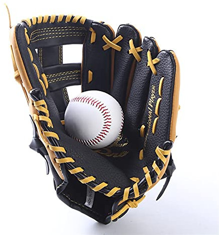 Baseball Handschuhe,Baseball Glove Männer Sport Echtes Leder Baseballhandschuhe für Schulbetriebe Erwachsene Jugend Zug 11,5 '' / 12.5 '' Brown Baseball Mitthandschuhausrüstung ( Color : 12.5Inch Left