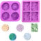 2 Piezas Moldes Cuadrados de Jabón de Silicona, 4 Cavidades Moldes Hacer Jabon Formas de Flores, Moldes para Jabones Artesanales, Reutilizable, Antiadherente, para Jabón, Manualidades Decorativas