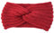 Winter Häkelarbeit Stirnband Mädchen Frauen Haarband Verdicken Stirnbänder Kopfband Haarband Ohrenwärmer Headwrap für Einkaufen Skifahren Laufen,Datum Rot