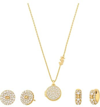 Michael Kors Damen-Schmuck-Set 925er Silber Zirkonia One Size Gold 32025883