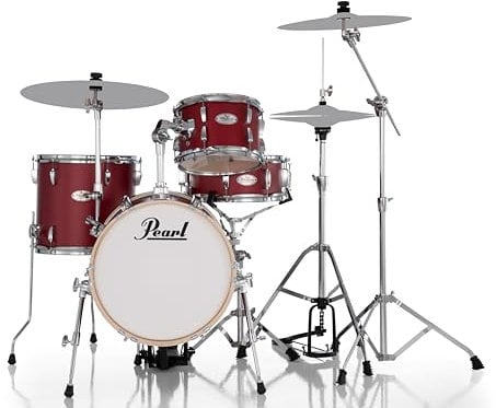 Pearl - Batteria acustica Midtown 16 Matte Red con pacchetto Hardware HWP-50S