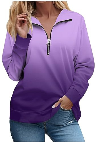 Damen Pullover Elegant Leggings Winter Damen Skipullover Damen Winter Fleecehose Damen Hoodie Damen Longsleeve Damen Kuscheljacke Damen Flauschig Warm Leggings Women Winter Damenmode(1-Purple,XL)