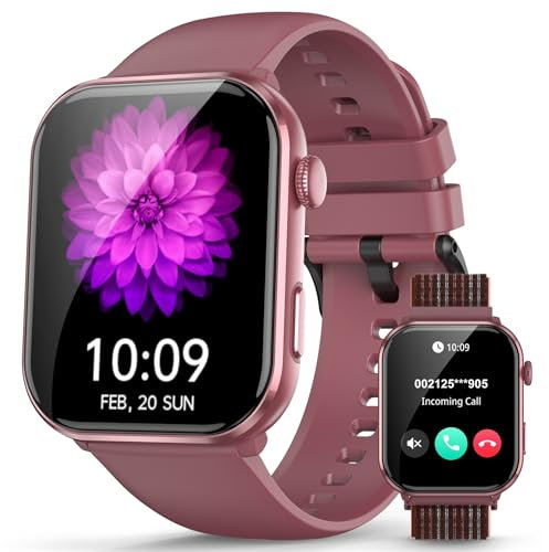 Blackview Smartwatch Damen Herren, AMOLED-Bildschirm immer an, Fitnessuhr mit Telefonfunktion, Anrufe tätigen/empfangen, Sportuhr 100+Sportmodi, Puls-Schlaf-Monitor, Schrittzähler, Uhr für Android iOS
