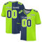 Personalisiert American Football Trikot Benutzerdefiniertes Fußballtrikot für Kinder und Erwachsene mit Printed Team Namen Nummer & Logo Custom Football Jersey Atmungsaktiv T-Shirt Größe S ~ 7XL