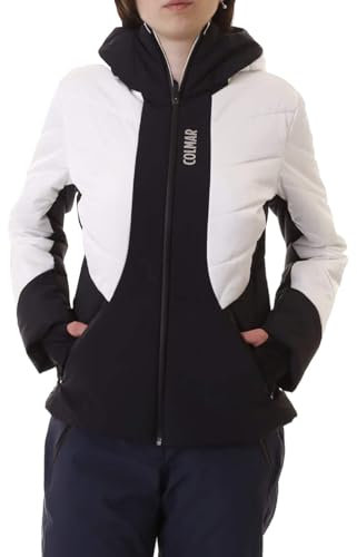 Colmar Skijacke aus satiniertem Stoff für Damen, schwarz / weiß, 34