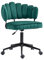 LIFEISLE Homeoffice Stuhl, Schreibtischstuhl 360° drehbar Bürostuhl, Samt Stuhl mit Blütenblatt-Rückenlehne, Höhenverstellbar Drehstuhl, Grün