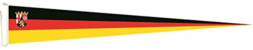 U24 Langwimpel Rheinland - Pfalz Fahne Flagge Wimpel 300 x 40 cm Premiumqualität