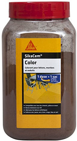 SIKA Cim Color - Colorante in polvere per cemento calce/gesso, marrone, 700 g