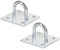 2x Galvanised Steel Staple 50mm Eye Plates