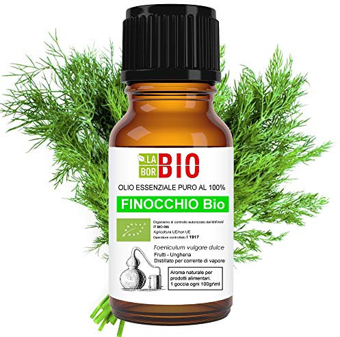 FenchelÖl Bio Ätherisches Öl 100% Reines 10 ml - Aromatherapie Kosmetik Therapeutische - Laborbio
