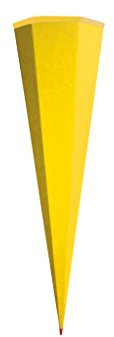 Roth Schultüte Rohling gelb 85 cm eckig mit Roth Spitze