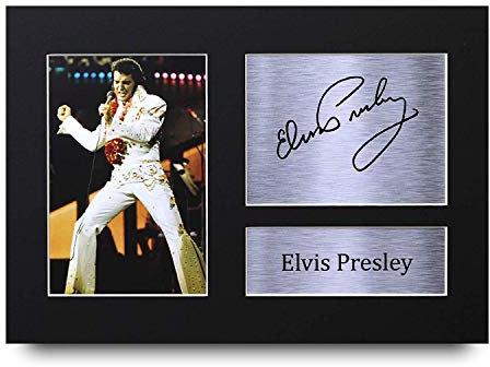 HWC Trading Elvis Presley A4 Ungerahmt Signiert Gedruckt Autogramme Bild Druck-Fotoanzeige Geschenk Für Musik-Fans
