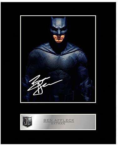 Iconic pics Ben Affleck Signiertes Foto mit Passepartout, Batman Justice League #01 Autogramm, Geschenk Bild Druck