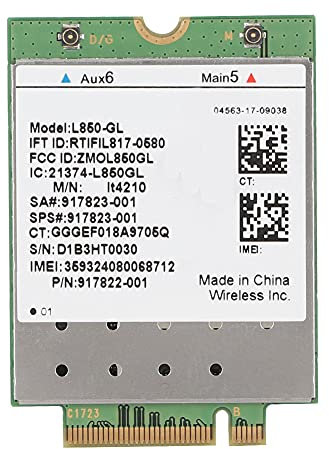 WCDMA-Netzwerk-WLAN-Karte 4G LTE-Kartenmodul Wireless-Netzwerkadapter, L850-GL 4G-Modul Wireless-LTE-FDD WCDMA-Netzwerk-WLAN-Karte für ProBook 440 G5