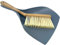 Plastic Dustpan and Wooden Brush Set, Bamboo Hand Brush with Plastic Bristles Used As Scrubbing Brush, Carpet Brush and Sweeping Brush Indoor for Dust Removal