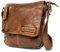 Hill Burry • Unisex Umhängetasche aus Leder HB6212 (Cognac)
