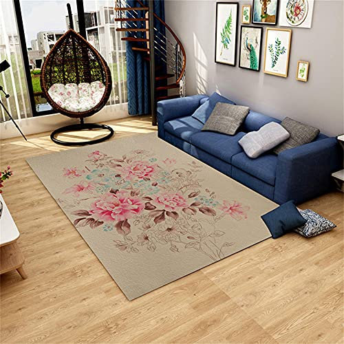 Room Decor Outdoorteppich Rose rot im chinesischen Stil Schlafzimmer Esszimmer Teppich rechteckig modern kann angepasst Werden 100X180CM Teppich Rund Kinderzimmer