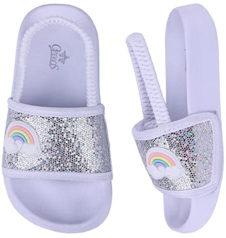 Youecci Badelatschen Mädchen Badeschlappen Sommer Jungen Hausschuhe Flache Kinder Badeschuhe Rutschfest Leicht Dusch Strand Kinder Sandalen 20-31