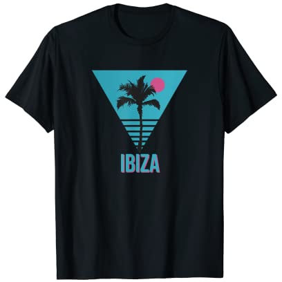 Ibiza Vintage Retro Camiseta Palm Tree Camiseta