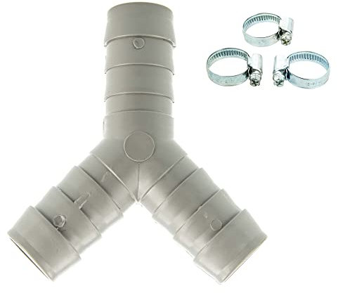 tecuro Y-Verbindungssatz für Ablaufschläuche Ø 19-21 mm von Wasch-, Spülmaschinen - 56605-S