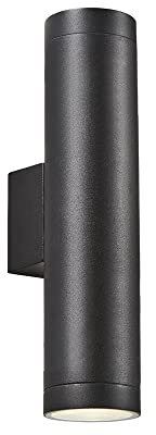LITECRAFT Lonan Wall Light Outdoor Long Up & Down IP44 Rated Fitting - Black