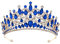 URFEDA Brautschmuck Tiara Prinzessin Diadem Kristallkrone Kristall Strass Hochzeit Braut Königin Krone Geburtstagskrone Tiara Diadem für Hochzeit, Festzüge, Party,Kostüm Accessoires