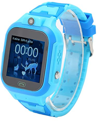 Reloj Inteligente 4G para Niños, Teléfono con Pantalla Táctil, Resistente Al Agua IP67, Videollamada de Voz, Diseño SOS de un Toque, Cámara HD, para Estudiantes, Niños y Niñas, (Azul)