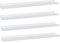 PHOENANCEE Solid Wood, 91.5cm Picture Ledge Shelf with lip design radiator shelf, Photo Shelf, Long Decorative Floating Picture Shelves For Living Room,Kitchen,Bedroom, Set of 4, Rustic White