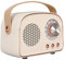 Retro Bluetooth Lautsprecher Bluetooth 5.0 Vintage Dekor, Typ C Vintage Tragbarer Wireless Bluetooth Lautsprecher, Niedlicher Altmodischer Stil für Küche, Schreibtisch, Schlafzimmer, Büro(weiß)