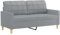 vidaXL Sofa 2 Sitzer, Couch für Wohnzimmer, Polstersofa mit Metallgestell, Loungesofa Zweisitzer Wohnzimmersofa Wohnzimmermöbel, Hellgrau Stoff